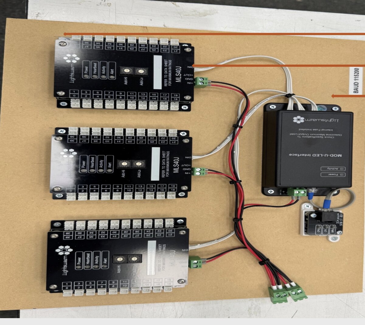 Chalk Hill FINAL control rig, three MLS40J panels